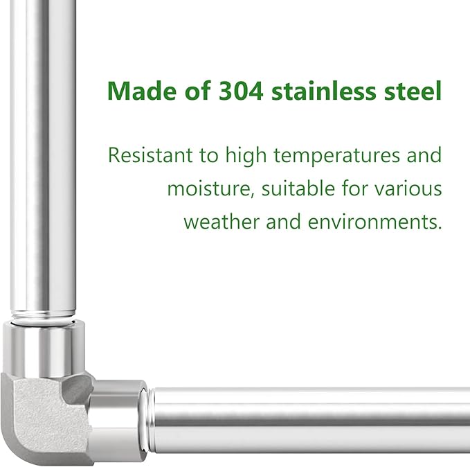 TAISHER 2PCS Stainless Steel Pipe Fittings, 1/4" NPT Male x 1/4" NPT Male Threaded, 4" Length Thickened Nipple Cast Pipe