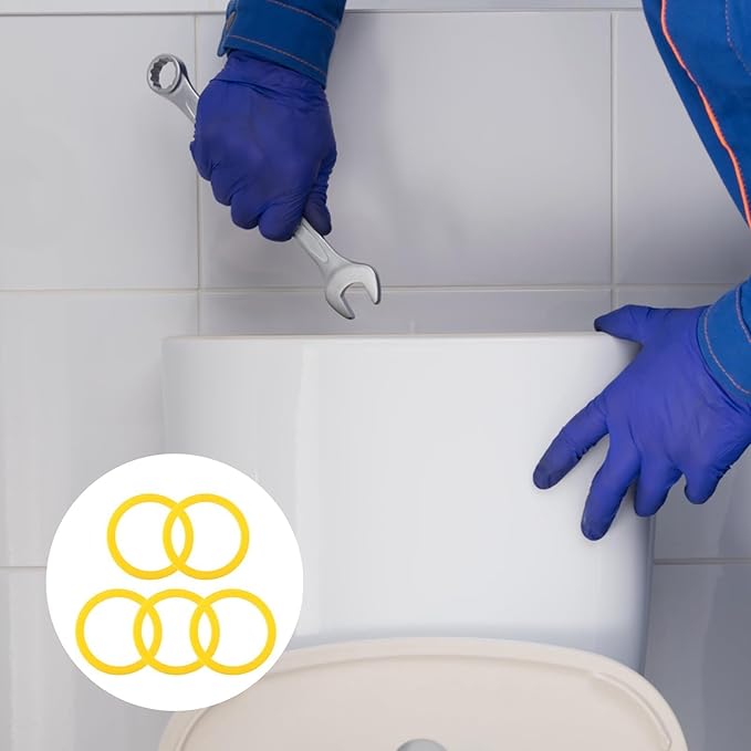 5 Pcs Flush Valve Seal for Kohler Toilets GP1059291 2475620 Upgraded Silicone Seal Kit Compatible with Kohler Canister Flush Valve Seal, Chemical Resistant, Parts for Toilets Tank Canister Gasket Kit