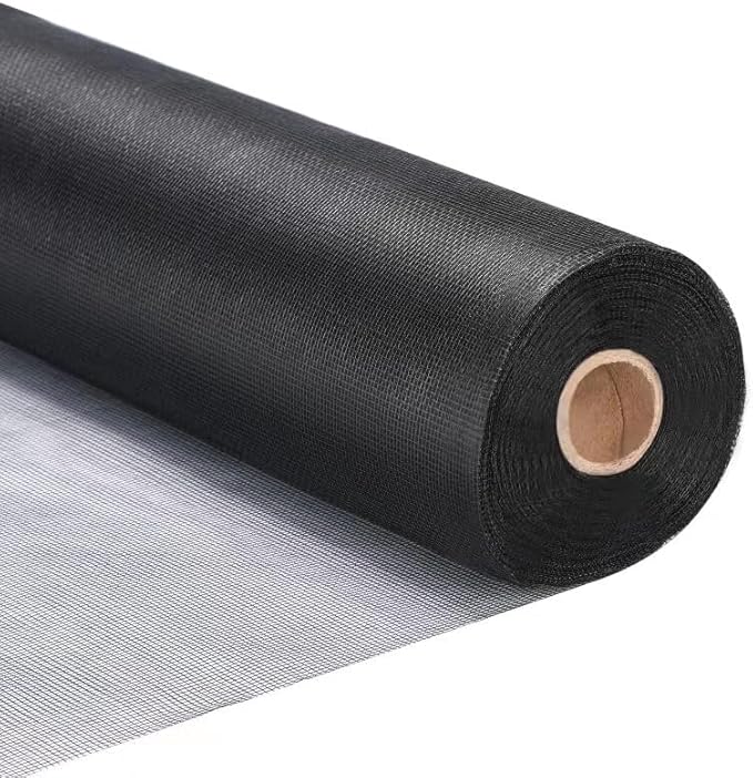 Fiberglass Window Screen Roll 48” x 100’ Easy to Use Black Replacement Window Screens for House Windows or Door
