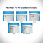 Danco 12046 Straight Replacement Handle with Front Angle/Side/Vertical Mount in Toilet Tank Lever, Brushed Nickel