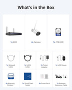 ANNKE Wireless Camera System, 16CH Expandable 4K Security NVR, 4Pcs 3MP Outdoor Cameras, 2-Way Audio, Dual-Band WiFi, Human Detection, IP66 Waterproof, 2TB HDD, Compatible with Alexa, 24/7 Protection