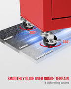 2 in 1 Tool Chest with 8 Drawers, Tool Cart with 7 Organizer Tray Divider Set & Wheels, Large Rolling Tool Box Organizer for Garage, Workshop, Home Crafts