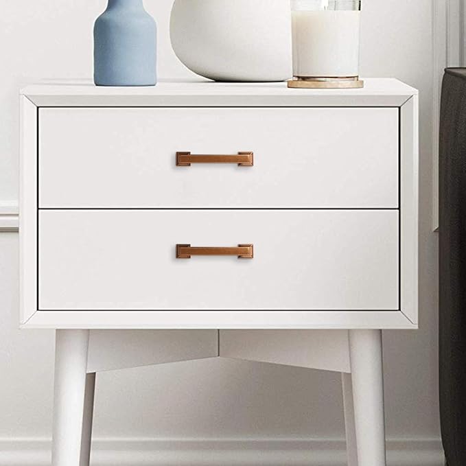 COTYKILEY 10 Pack 3Inch(76mm) Antique Brass Kitchen Cabinet Handles and Pulls - Vintage Drawer Handles in Aged Gold Bronze Finish