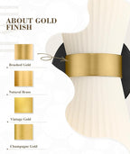 Indoor Wall Sconces, HWH Hardwired Black and Gold Bathroom Sconces Wall Lighting with Frosted Milk White Striped Glass, Modern Sconces Wall for Bathroom Hallway, 5HZG97B-2W BK+BG