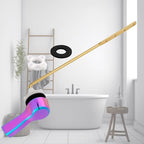 Hibbent Universal Metal Front Mount Toilet Handle Replacement Kit, Brass Toilet Flush Tank Lever with Stainless Steel Flapper Chains for Most Toilets, Rainbow Finish