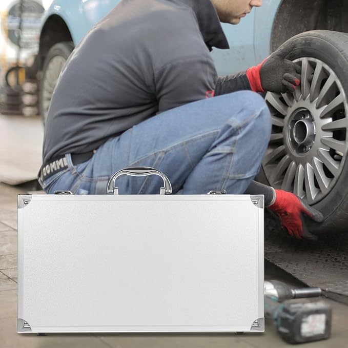 Aluminum Alloy Toolbox with Large Capacity Portable Medicine Storage Box Multi-Purpose Tool Case for Home Garage School and Hospital Use