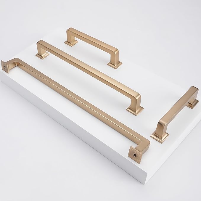 COTYKILEY 10 Pack 5 Inch(128mm) Champagne Bronze Cabinet Handles Champagne Kitchen Cabinet Pulls Cabinet Door Handles Kitchen Cabinet Hardware Cupboard Drawer Pulls Dresser Handles