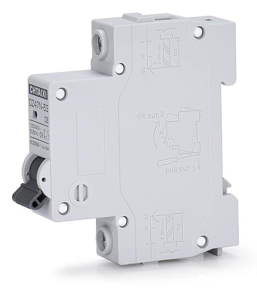 AC Miniature Circuit Breaker, 40 Amp 120V/240V 1 Pole DIN Rail Mount Circuit Breaker, Thermal Magnetic Trip, Solar AC Disconnect Switch MCB C40
