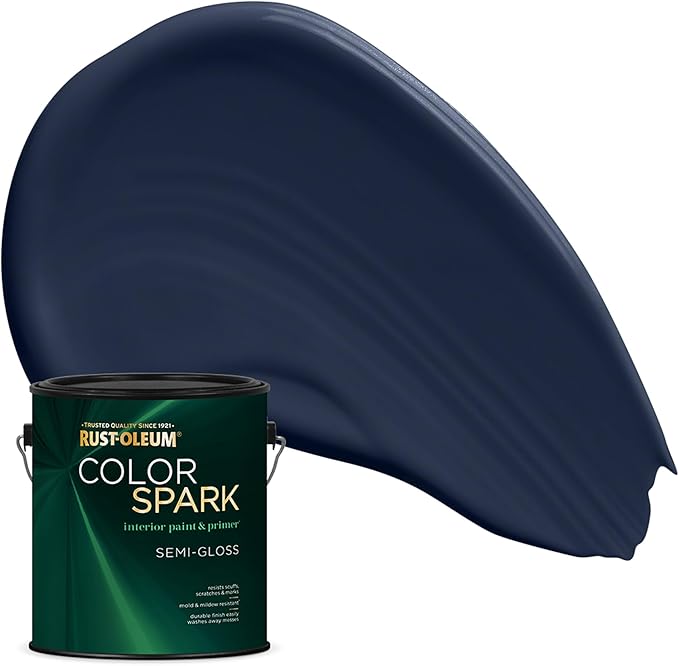 Rust-Oleum Color Spark Interior Paint and Primer in One, Semi-Gloss, Oxford Tie, 1 Gallon