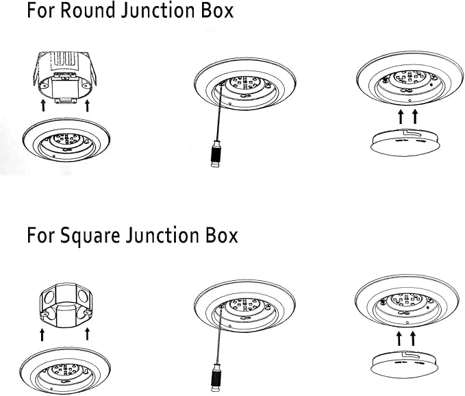 40 Packs 6 Inch LED Low Profile Recessed & Surface Mount Disk Light, Round, 15W, >900 Lumens, 4000K Cool White, CRI80, Driverless Design, Dimmable, ETL Listed, White