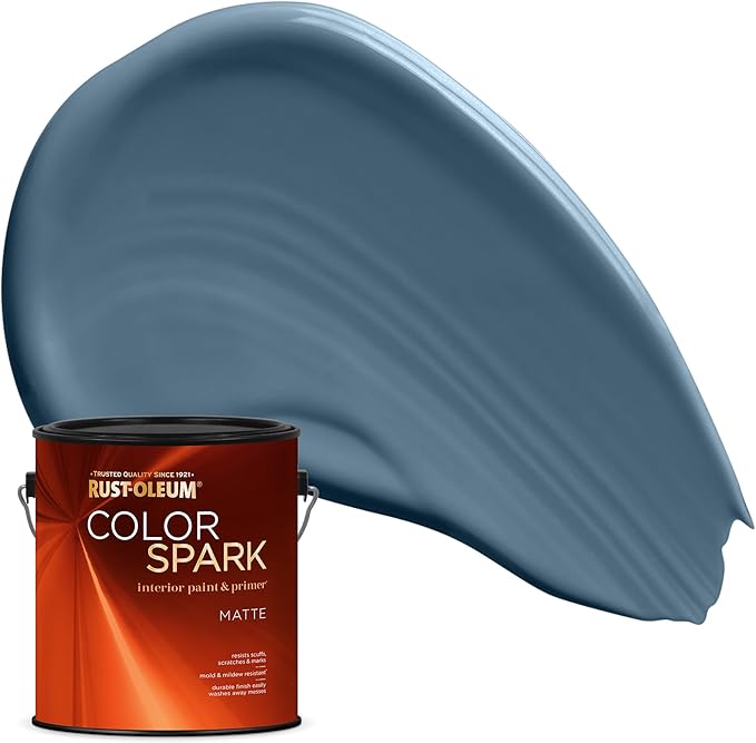 Rust-Oleum Color Spark Interior Paint and Primer in One, Matte, Capri, 1 Gallon