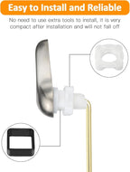 Hidnvefen Toilet Handle Replacement Kit Universal Toilet Flush Handle, Zinc Alloy Toilet Tank Trip Lever with H2 Brass Arm, Compatible with American Standard/Mansfield Toilet, Brushed Nickel