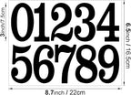 100 PCS Mailbox Numbers for Outside, Vinyl Numbers Stickers Mailbox Number Decals, Self-Adhesive Waterproof Numbers for Mailbox Window Door Trucks Address Number (Black, 3 inch)