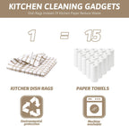 Nialnant 8PCS Dish Cloths,100% Cotton Soft Absorbent Cleaning Rags,Quick Drying Dish Towels for Kitchen,Washing Dishes-Little Yellow-12x12in