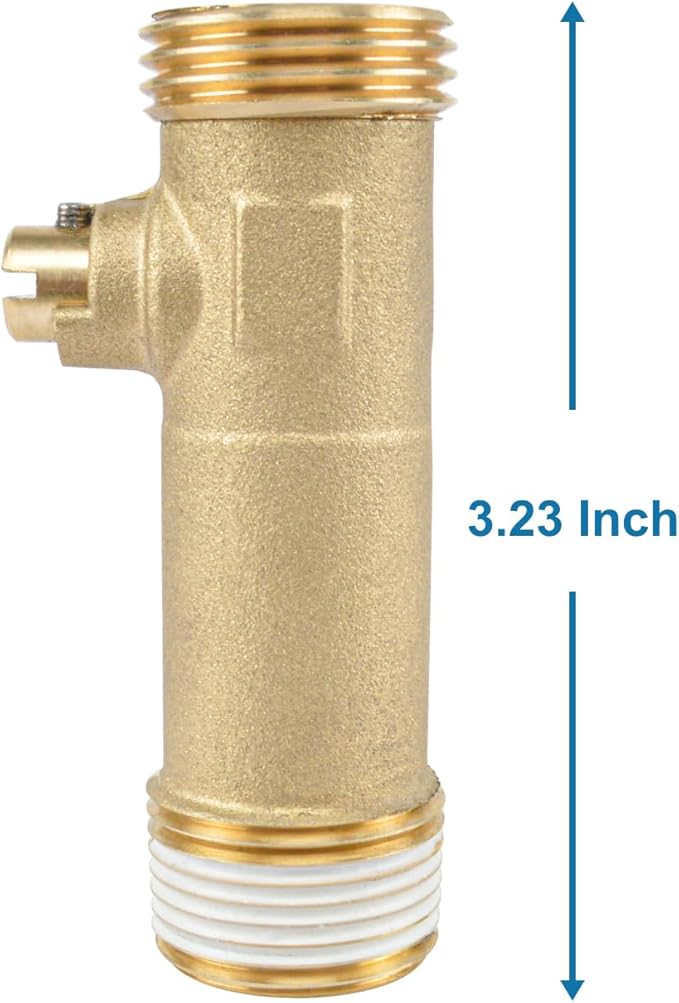 3/4" MIP x MHT Brass Water Heater Drain Valve, Threaded Connection Drain Valve