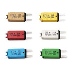 Gloaso DC 12V 24V Mini ATM Fuse Circuit Breaker Manual Reset Low Profile Resettable Blade Fuses Kit 5A 10A 15A 20A 25A 30A E73 for Car Automotive RV Solar Motor Boat - UL Certified - Mixed 6 Pack