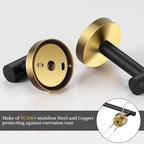 Bathroom Hardware Set 24 Inch, Black Gold Towel Bar Set Including 24" Hand Towel Bars, Toilet Paper Holders, Towel Rings, Robe Towel Hooks