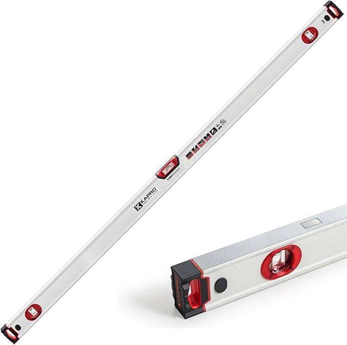 Kapro - 705 Eagle Magnetic Box Level - OPTIVISION & Plumb Site - Features 2% Gradient, Acrylic Vials, and Wall-Grip - For Masonry and Concrete Jobs - VPA Tested - 48 Inch