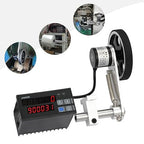Digital Length Meter Counter Rolling Wheel, 0-999999m Electronic Measure Tool w/Encoder, 110V Mechanical Length Counter Length Measuring Accuracy Display Single Measure Wheel Unit in Feet Meter