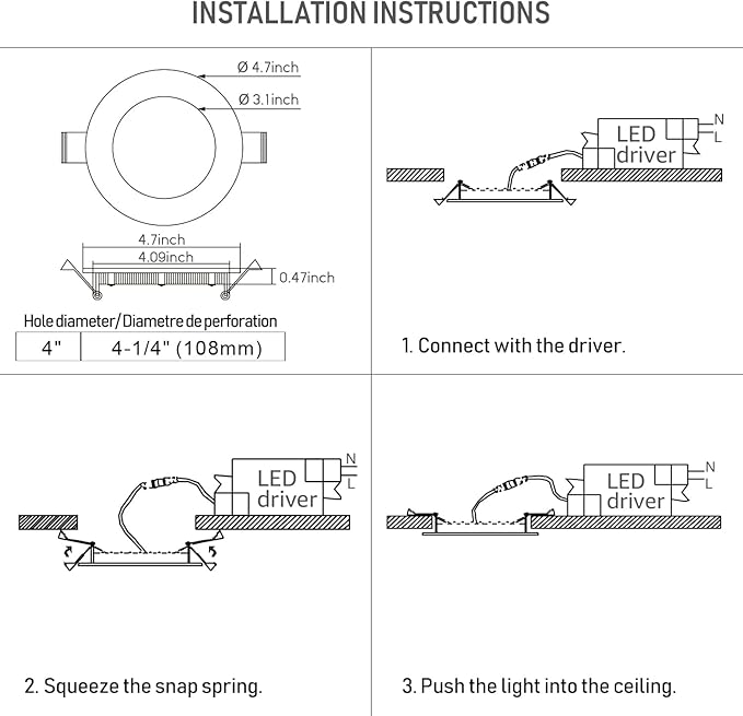 TORCHSTAR 12-Pack 4 Inch Ultra-Thin LED Recessed Lighting with J-Box, 3000K Warm White, 10W Dimmable 700lm Brightness LED Downlight, ETL & Energy Star Listed