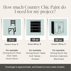 Country Chic All-in-One Chalk Paint for Furniture, Cabinets, Home Decor, Eco-Friendly, Matte Finish, Built-In Primer & Top Coat for Wood, Metal - No Wax Needed (Crinoline (Off White), Sample (4 oz)) -
