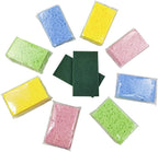 Cellulose Sponges Kitchen, for Washing Dishes, in Bulk, 24 Pack (3 Count x 8 Individually Wrapped + 2 Free Scouring Pads), 100% Natural Biodegradable