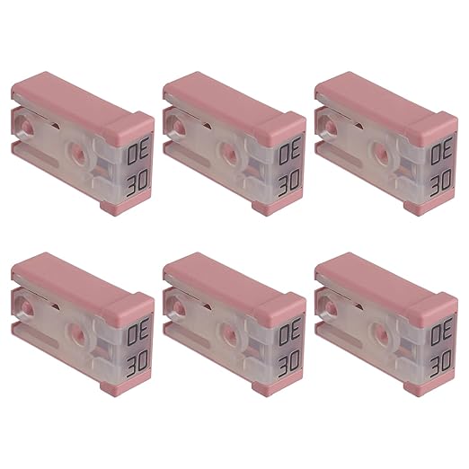 30A 32V Mini Slotted Automotive MCASE Shaped Cartridge Fuse Kit(Pack of 6pcs,30A)