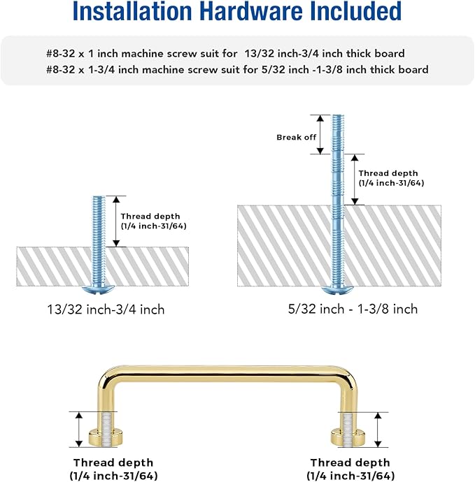 JOY DECOR Cabinet Pulls – 3-3/4 Inch Hole Center, Polished Brass, 20 Pack, Zinc Alloy Cabinet Handles for Drawers & Cupboard – Vintage Style Hardware for Kitchen, Bathroom, Dresser, Furniture Makeover