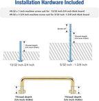 JOY DECOR Cabinet Pulls – 3-3/4 Inch Hole Center, Polished Brass, 30 Pack, Zinc Alloy Cabinet Handles for Drawers & Cupboard – Vintage Style Hardware for Kitchen, Bathroom, Dresser, Furniture Makeover