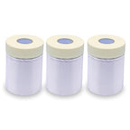 Lichamp Plastic Cover for Painting, Pre-Taped Masking Film, 22 inch x 30 Yard x 3 Rolls (90 Yards Total), Painters Plastic with Tape, Advanced Masking Tape Film