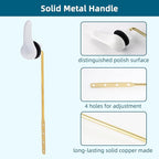 Hygie Rinse 2PCS Universal Metal Toilet Handle Replacement Kit Front Mount Toilet Lever Compatible with TOTO/Glacier Bay/Gerber, Toilet Flush Handle with Flapper Chain, White