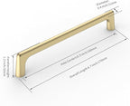 10 Pack Gold Cabinet Pulls - 6.25 Inch Brushed Gold Kitchen Handles for Cabinets & Cupboards