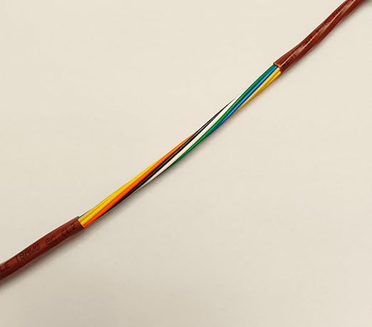 18/8 25ft Thermostat Wire- Brown - Solid Copper 18 Gauge, 8 Conductors - CL2 (ETL Listed) - Residential, Commercial and Industrial Rated (18/8, 25ft)