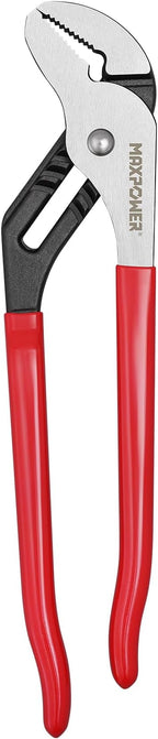 MAXPOWER 12-inch Water Pump Pliers, Straight Jaw Adjustable Tongue and Groove Plier, Slip Joint Plumbing Pliers
