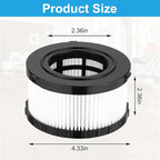 MZY LLC DC5151H HEPA Filter for DEWALT DC5151H DC515 DCV517 DCV517B Wet Dry Vacuum, Includes 4 Pcs DC5151H Filter, 4 Foam Sleeve Filter, 1 Cleaning Brush