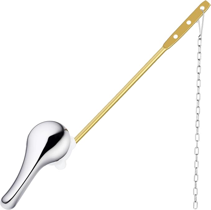 Hidnvefen Toilet Handle Replacement Kit Universal Toilet Flush Handle, Zinc Alloy Toilet Tank Trip Lever with H2 Brass Arm, Compatible with American Standard/Mansfield Toilet