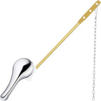 Hidnvefen Toilet Handle Replacement Kit Universal Toilet Flush Handle, Zinc Alloy Toilet Tank Trip Lever with H2 Brass Arm, Compatible with American Standard/Mansfield Toilet