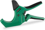 Ratcheting PVC Pipe Cutter- for up to 3-inch OD(Sch 40/80 Pipe) | SKD5 Steel Blade | Professional Plumbing Tool for DIY, Gardening，Plumber(Dark Green,75MM)