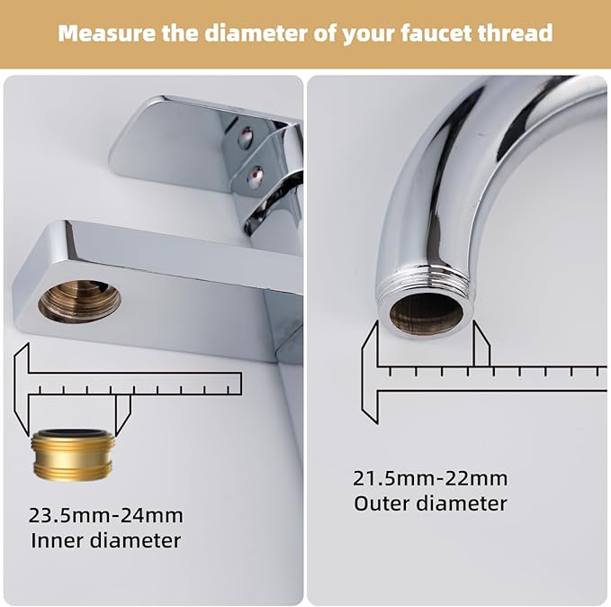 Hibbent NSF/ANSI/CAN 61 Certified Faucet Aerator, CUPC Certification 2-Flow Sink Faucet Aerator, 360° Swivel Kitchen Sink Sprayer Attachment, Faucet Replacement Part 55/64" Female Thread - Chrome