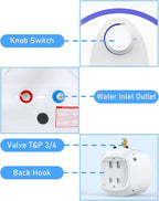 Electric Mini Tank Water Heater, 4-Gallon Instant Hot Water Heater, 120V 1440W, Rapid Heating, Easy to Install, Under Sink, Floor Mounted, Kitchen, Bathroom and RV
