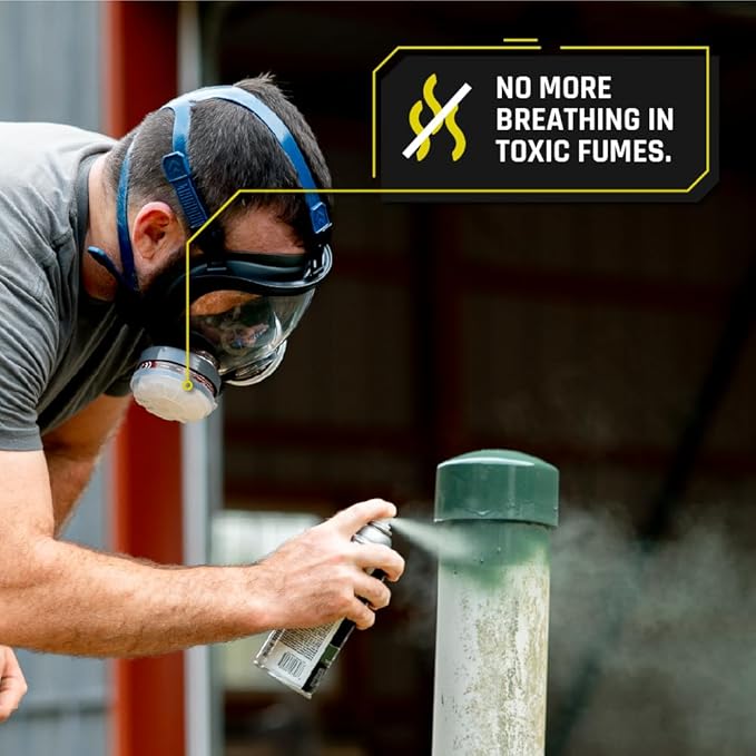 Parcil Distribution Full Face Respirator Mask with Filters – Durable Full Face Respirator Gas Mask, Bayonet Filter Compatible