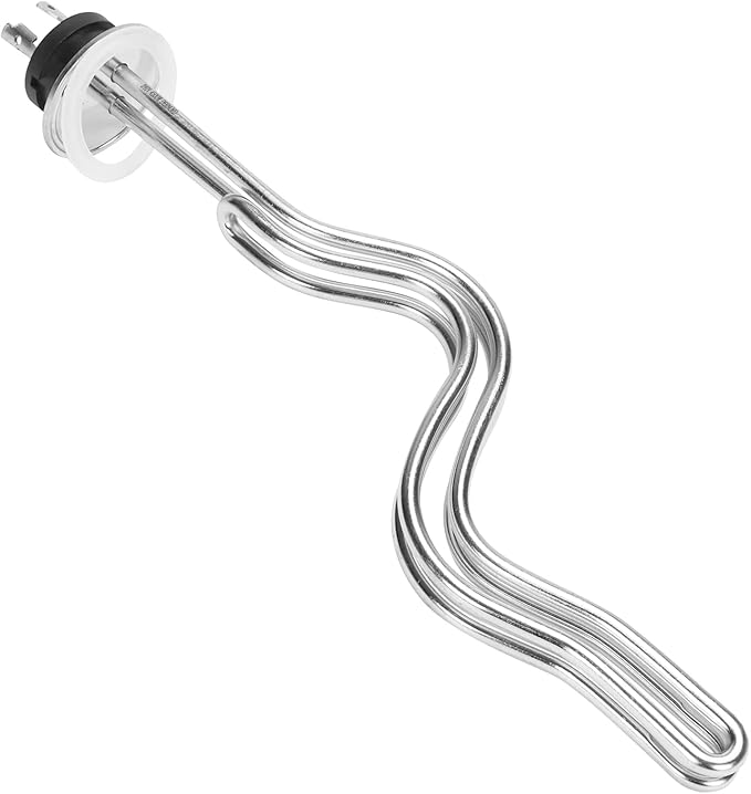 DERNORD 240V 4500W Tri-clamp Ripple Heating Element Stainless Steel Immersion Water Heater with 3-Wire Electrical Locking Plug (2 Inch Tri clamp)