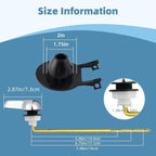 iFealClear Universal Toilet Handle Replacement Kit Front Mount with 2-Inch Rubber Toilet Flapper Replacement, Toilet Tank Parts Compatible with Kohler, American Standard, TOTO, Mansfield, Chrome