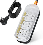 Surge Protector Power Strip, Covozon 3 Outlets 6ft Extension Cord, 1875W Outdoor Power Strip Weatherproof, Mountable Small Power Strip for Home, Outdoor, Travel.