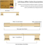 Asidrama 6 Pack 5 Inch(128mm) Brushed Brass Kitchen Cabinet Handles, Cabinet Pulls Kitchen Cabinet Hardware for Cupboard Drawer Pulls