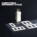 ThunderWay Single Pole Light Switch, Rocker Wall Light Switch, 15A 120/277V, Decorator On/Off Rocker Paddle Interrupter, UL Listed, White, 10 Pack