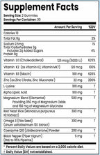 L-Lysine Coq10 Alpha Lipoic Acid Gummies Red Yeast Rice Magnesium Gummy for Adults and Kids - Amino Acid Supplements Omega 3 Niacin Zinc Vitamin K2 D3 B3 - Vitamins for Women and Men - 60 Gummy Bears