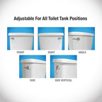 Danco 12063 Curved Replacement Handle with Front Angle/Side/Vertical Mount in Toilet Tank Lever, Chrome