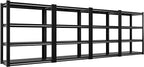 Raybee 40" W Garage Shelving 2000 LBS Storage Shelves 4 Tier Heavy Duty Shelving Adjustable Metal Shelves for Garage,Basement, Warehouse, 40" W x19 D x57 H, 4Pack