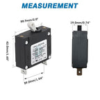 GLOSO J Type Toggle Hydraulic Magnetic Single Pole Circuit Breaker AC/DC Manual Reset Switch Yachts Campers Caravans Black Toggle,10A, J1P